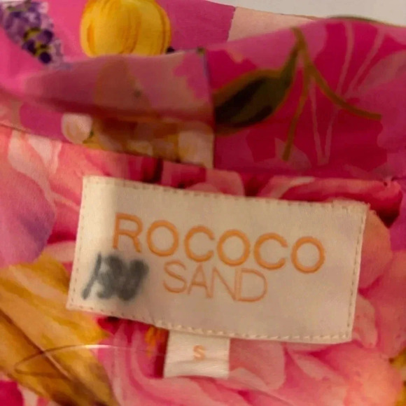 ROCOCO SAND Leona - 1044 Color Pink Women’s Size S Wrap Mini Dress NWT - Picture 7 of 13